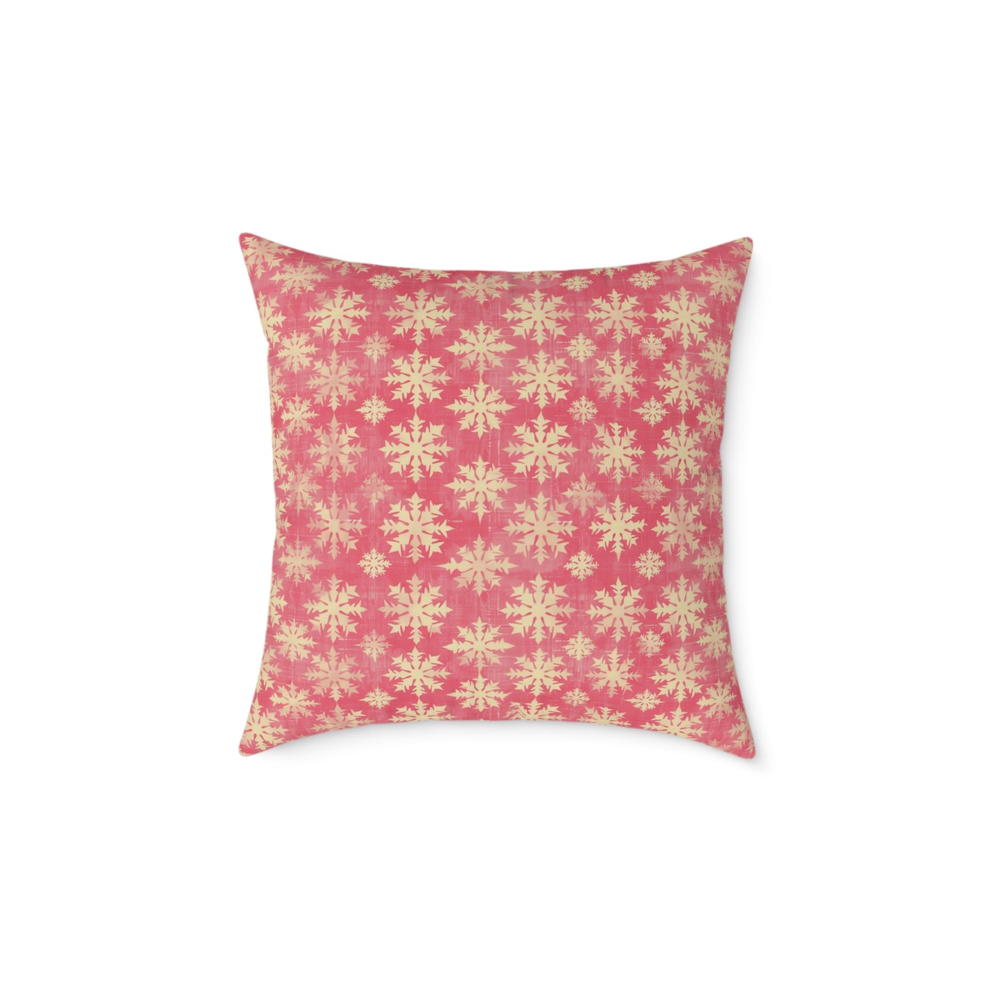 Boho Floral Square Pillow | Cozy Home Decor, Pink Cushion for Living Room, Bohemian Style, Gift for Her