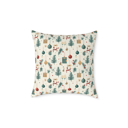 Festive Holiday Pillow, Cozy Home Decor, Christmas Cushion, Winter Throw Pillow, Christmas Living Room Decoration