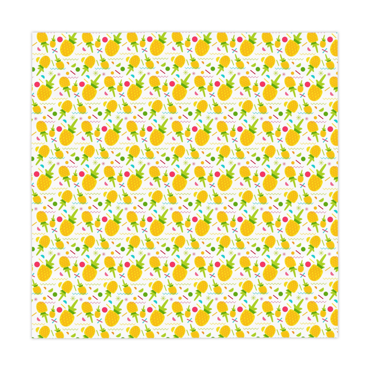 Bright Pineapple Tablecloth for Summer Gatherings, Tropical Decor, Dining Room Accent, Birthday Party Table Cover, Kitchen Tablecloth