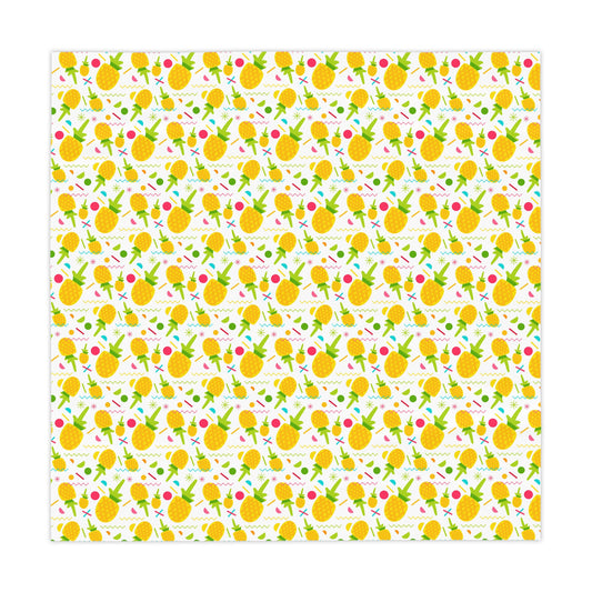 Bright Pineapple Tablecloth for Summer Gatherings, Tropical Decor, Dining Room Accent, Birthday Party Table Cover, Kitchen Tablecloth
