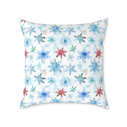 Square Pillow - Snowflake Christmas Winter Theme