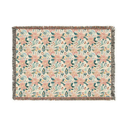 Cozy Floral Woven Blanket for Home Decor, Ideal for Picnics, Birthdays, and Seasonal Holidays, Perfect Gift for Loved Ones