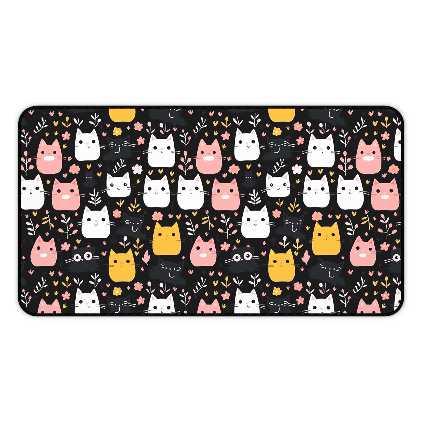 Cute Cat Desk Mat for Home Office, Cat Lover Gift, Animal Themed Desk Accessory, Mouse Pad, Fun Office Decor