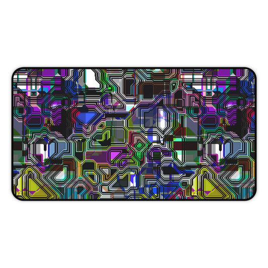 Colorful Geometric Desk Mat | Stylish Desk Accessories, Office Décor, Gamer Gift, Unique Workspace, Modern Design